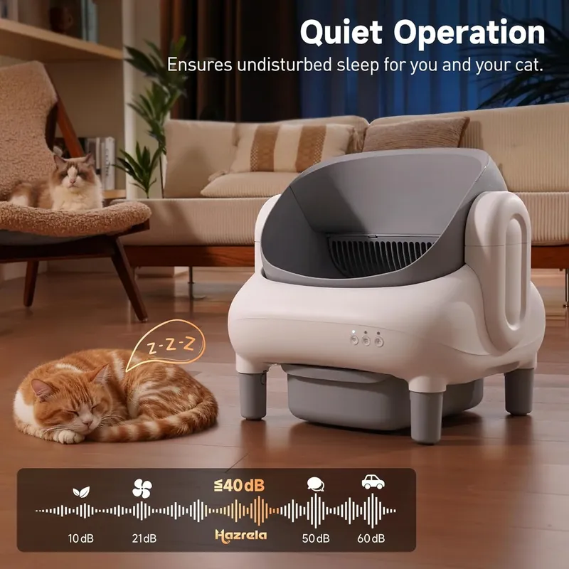 Hazrela Self Cleaning Litter Box for Multiple Cats